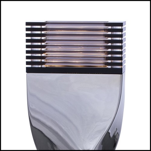 Table Lamp in casted aluminium in crafted polished mirror finish 184-Bow Tie Alu Mirror XL or L