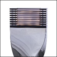 Lampe en aluminium coulé finition miroir poli chrome 184-Bow Tie Alu Mirror XL or L
