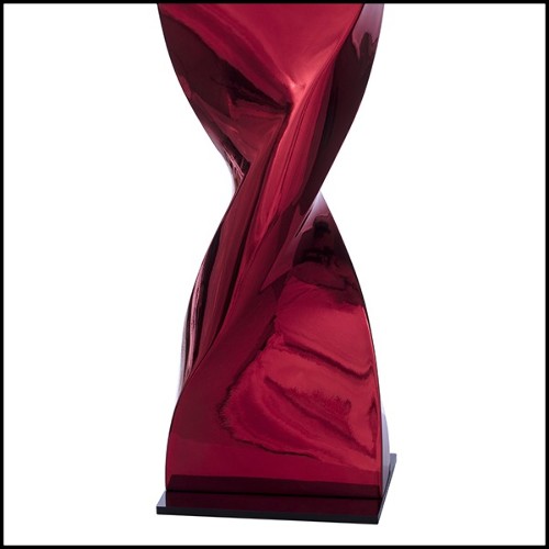 Table Lamp in casted aluminium in crafted red chrome finish 184-Bow Tie Alu Red XL or L