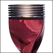 Table Lamp in casted aluminium in crafted red chrome finish 184-Bow Tie Alu Red XL or L