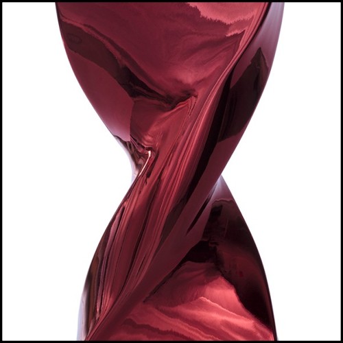 Table Lamp in casted aluminium in crafted red chrome finish 184-Bow Tie Alu Red XL or L