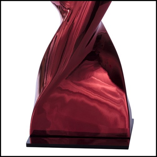 Table Lamp in casted aluminium in crafted red chrome finish 184-Bow Tie Alu Red XL or L