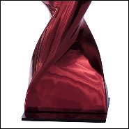 Lampe en aluminium coulé finition rouge chrome 184-Bow Tie Alu Red XL or L