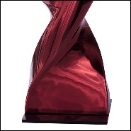 Table Lamp in casted aluminium in crafted red chrome finish 184-Bow Tie Alu Red XL or L