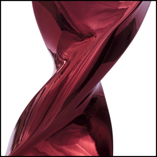 Table Lamp in casted aluminium in crafted red chrome finish 184-Bow Tie Alu Red XL or L