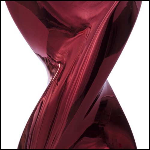 Table Lamp in casted aluminium in crafted red chrome finish 184-Bow Tie Alu Red XL or L