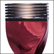 Table Lamp in casted aluminium in crafted red chrome finish 184-Bow Tie Alu Red XL or L