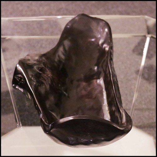 Cup in varnished solid ebony wood PC-Ebony Dark Medium