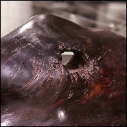 Cup in varnished solid ebony wood PC-Ebony Dark Medium