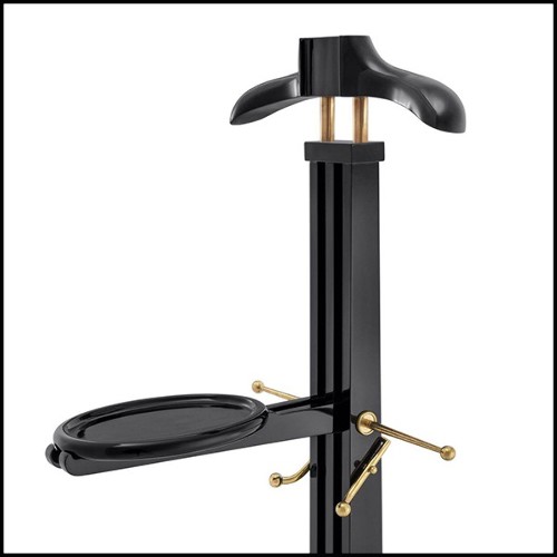 Dressboy in mahoagany wood in black finish and brass 24-The Diplomat Black