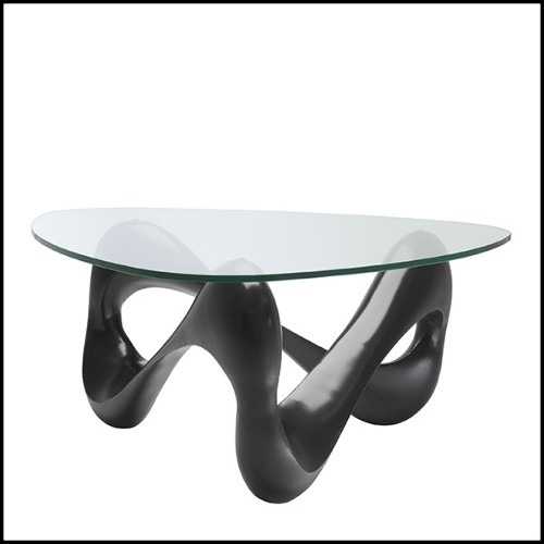 Coffee Table in bronze finish and clear glass 24-Aventura