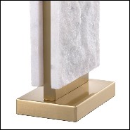 Table Lamp with base in brass in antique finish and leg in marble 24-Charleston