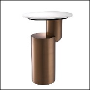 Side Table in stailess steel in brushed copper finish 24-Tosca