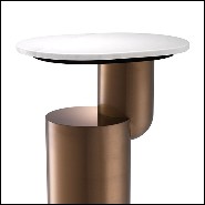 Table d'appoint en acier inoxydable finition cuivre brossé 24-Tosca