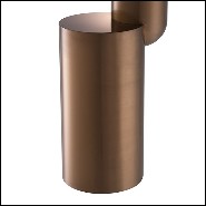 Side Table in stailess steel in brushed copper finish 24-Tosca