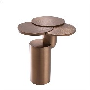 Side Table in stainless steel in brushed copper finish 24-Armstrong