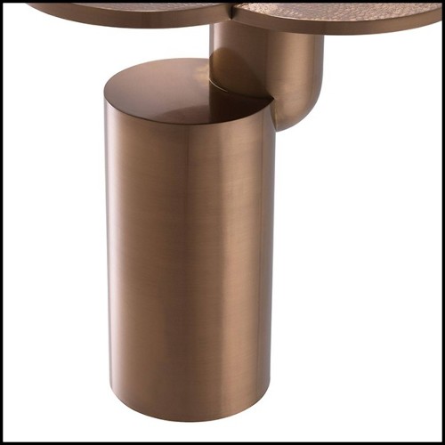 Side Table in stainless steel in brushed copper finish 24-Armstrong