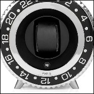 Remontoir de montre en aluminium noirci finition nickel 185-Black Leather