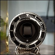 Remontoir de montre en aluminium noirci finition nickel 185-Black Leather