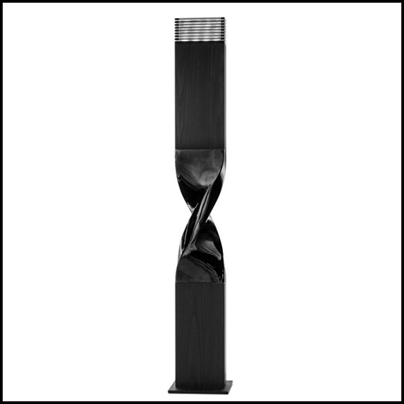 Lampadaire en aluminium coulé finition noir chrome 184-Boe Tie Black