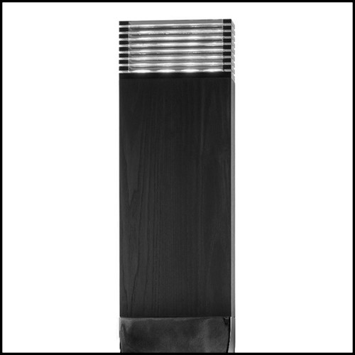 Lampadaire en aluminium coulé finition noir chrome 184-Boe Tie Black