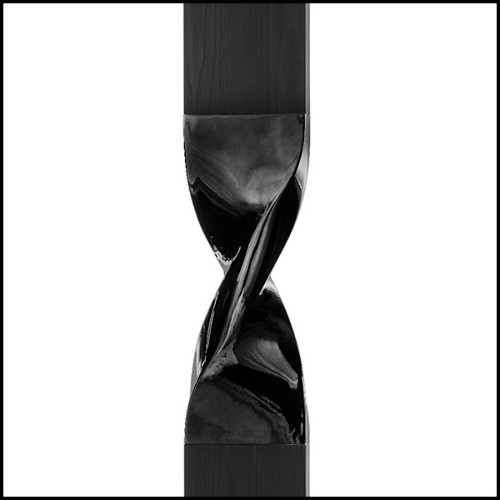 Floor Lamp in casted aluminium in crafted black finish 184-Boe Tie Black