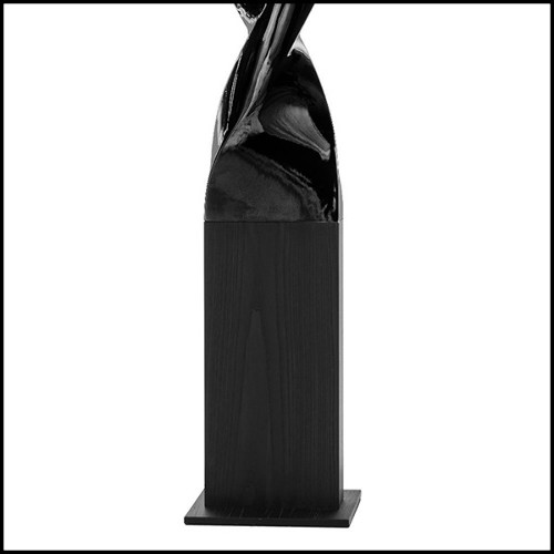 Floor Lamp in casted aluminium in crafted black finish 184-Boe Tie Black