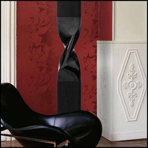 Lampadaire en aluminium coulé finition noir chrome 184-Boe Tie Black