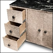 Sideboard in solid wood covered with buffalo skin 162-Buffalo
