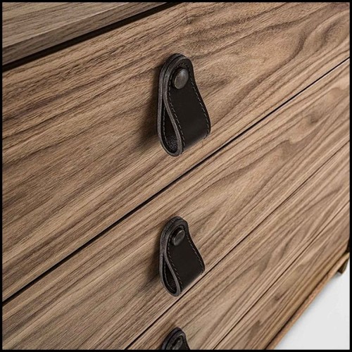 Commode en noyer massif avec 4 tiroirs 154-Ellite