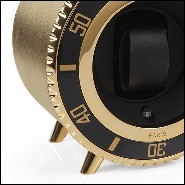Remontoir de montre en aluminium noirci finition nickel 185-Gold Leather