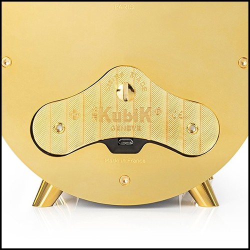 Remontoir de montre en aluminium noirci finition nickel 185-Gold Leather