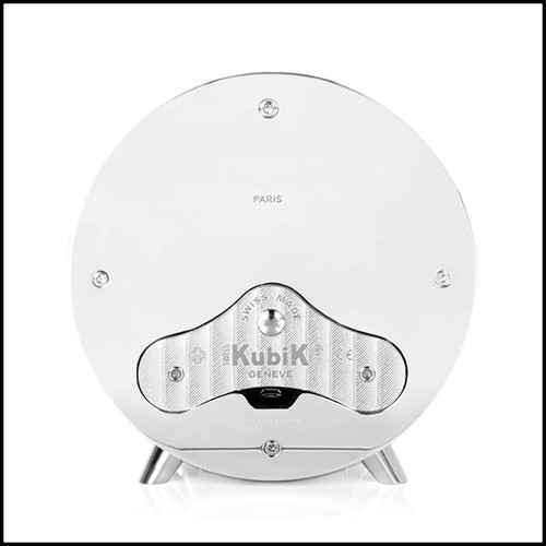 Watch Winder in blue and red aluminium in nickel finish 185-Red Leather