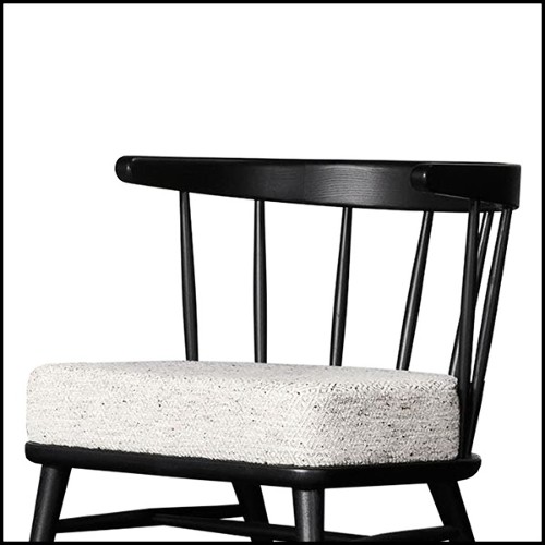 Chaise en frêne massif finition noir 28-Stanton
