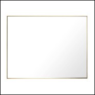 Miroir en acier inoxydable finition laiton brossé 24-Redondo Rectangular