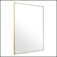 Miroir en acier inoxydable finition laiton brossé 24-Redondo Rectangular