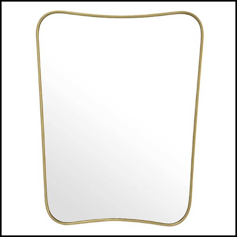 Mirror in brass in brushed finish and mirror glass 24-Vivienne