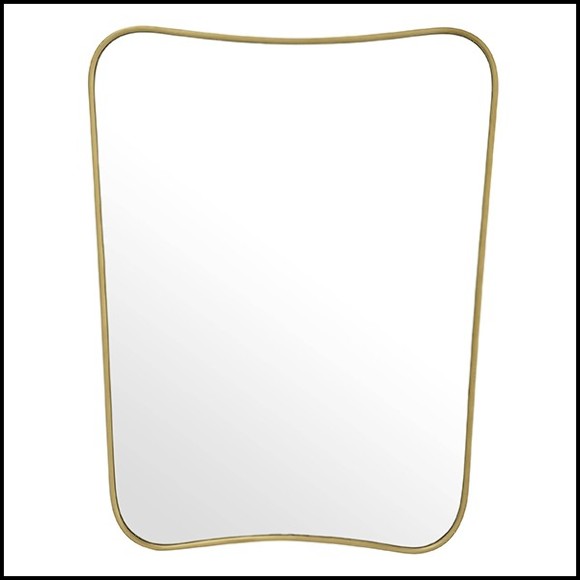 Miroir en laiton finition brossé et verre miroir 24-Vivienne