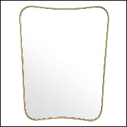 Miroir en laiton finition brossé et verre miroir 24-Vivienne
