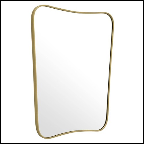 Mirror in brass in brushed finish and mirror glass 24-Vivienne