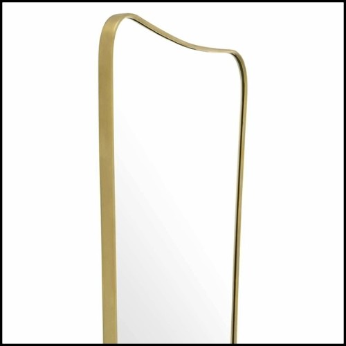 Miroir en laiton finition brossé et verre miroir 24-Vivienne