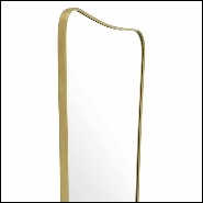 Miroir en laiton finition brossé et verre miroir 24-Vivienne