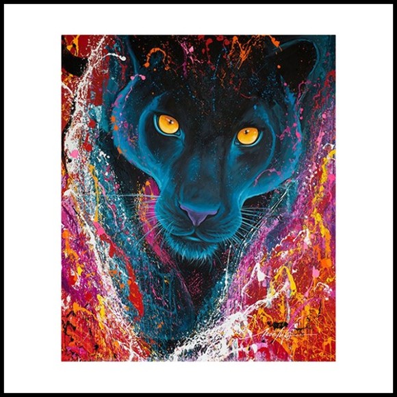 Painting on canvas unique piece PC-Black Panther