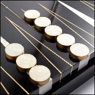 Backgammon with wooden frame in solid wood in black lacquered finish 172-All Black