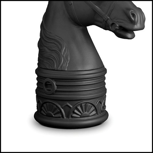 Bookends set of 2 in porcelain in black or in white finish 172-Gallop Set of 2