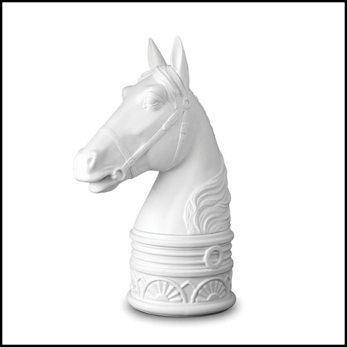 Serres-livres set de 2 en porcelaine finition noire ou blanche 172-Gallop Set of 2