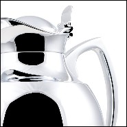 Thermos en laiton massif finition chrome et partiellement couverte avec cuir véritable 189-Guapa