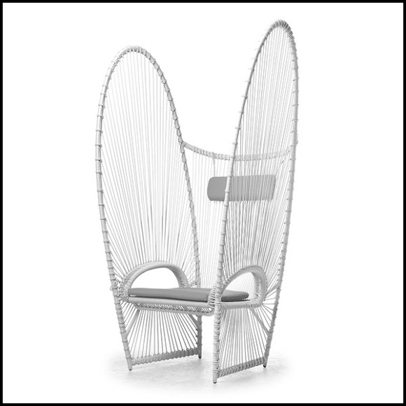 Chaise avec structure en aluminium et en polyéthylène indoor-outddor 178-Butterfly