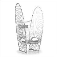 Chair with aluminium frame and with polyethylene Indoor-outdoor use178-Butterfly