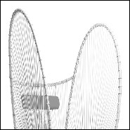 Chaise avec structure en aluminium et en polyéthylène indoor-outddor 178-Butterfly